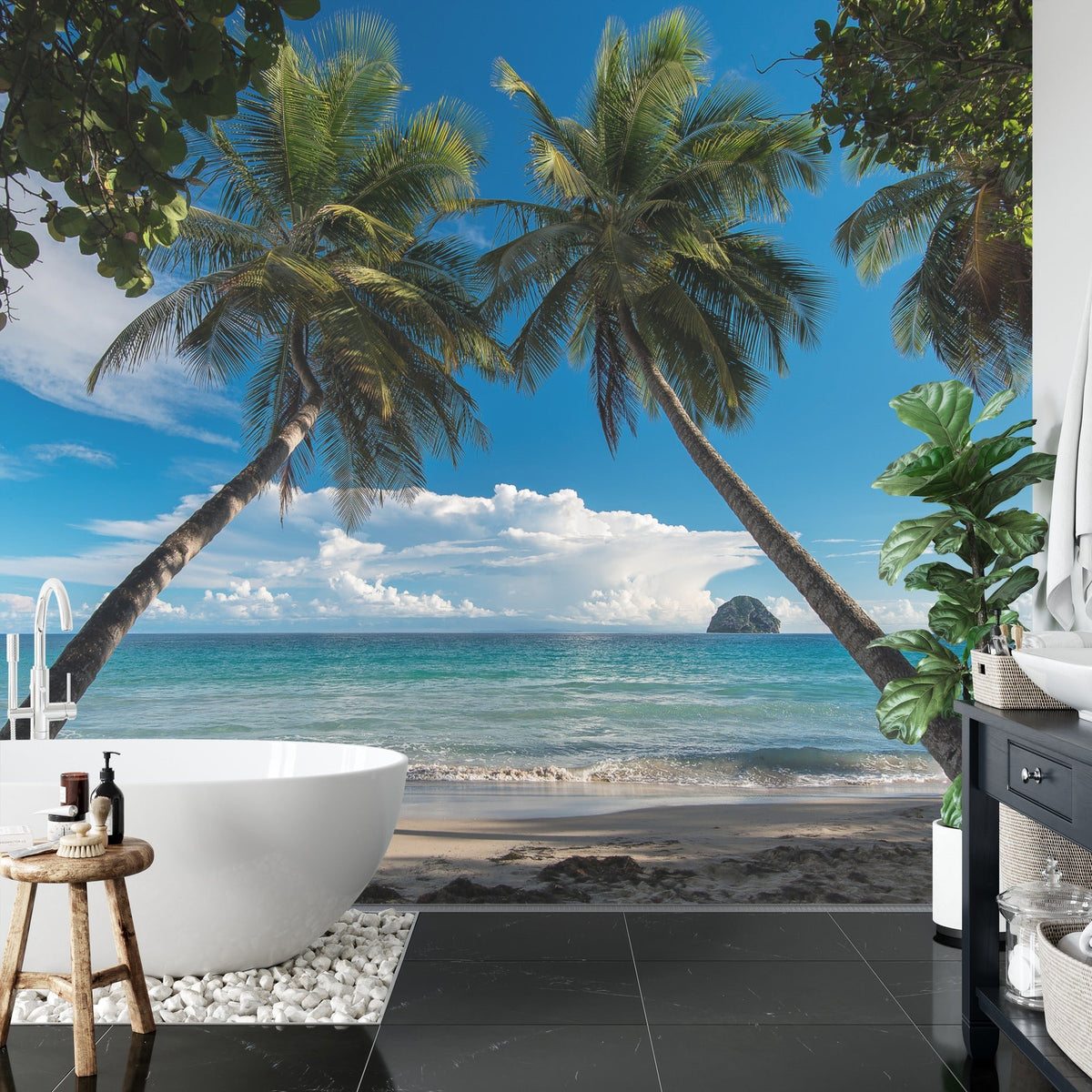 Elevate Your Bathroom With Captivating Mural Wallpaper - Mural Wonder