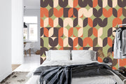 Retro pattern geometric wall mural image 3
