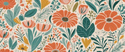 Orange Flower Wallpaper Mural image 1