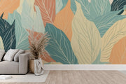 Colourful Leaves Wall Mural image 2