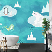 Polar bear wall mural image 2