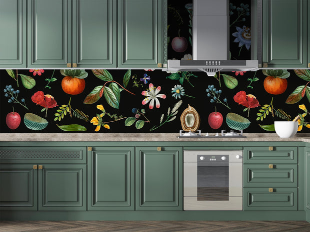 Fruits And Flowers Wallpaper Mural image 0