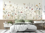Watercolour Wildflowers Wall Mural image 2