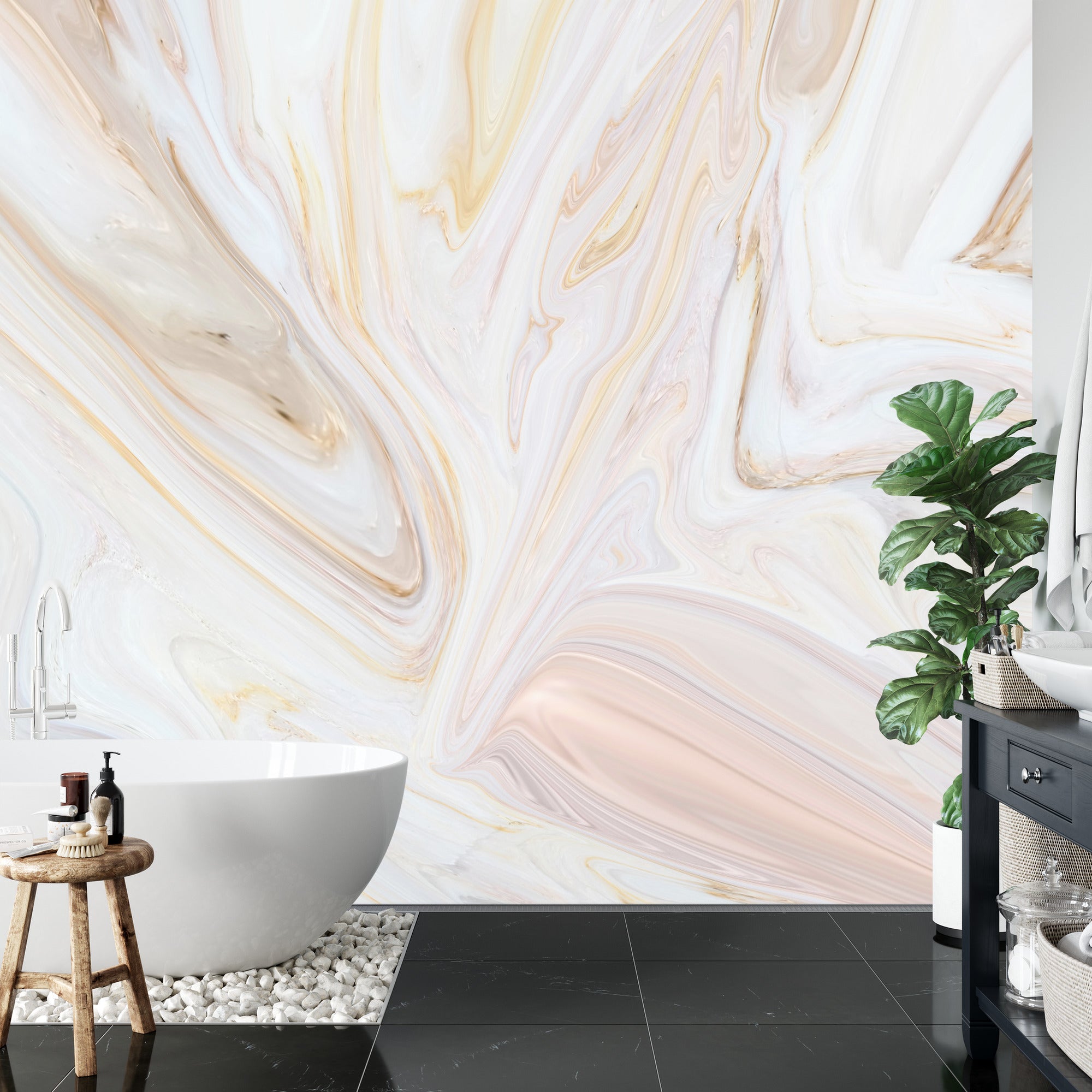 Pure marble wall mural image 0