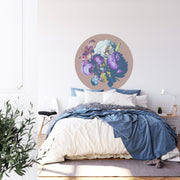 Bouquet of flowers circular wall mural image 2