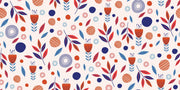 Scandinavian Flower Pattern Wallpaper Mural image 1