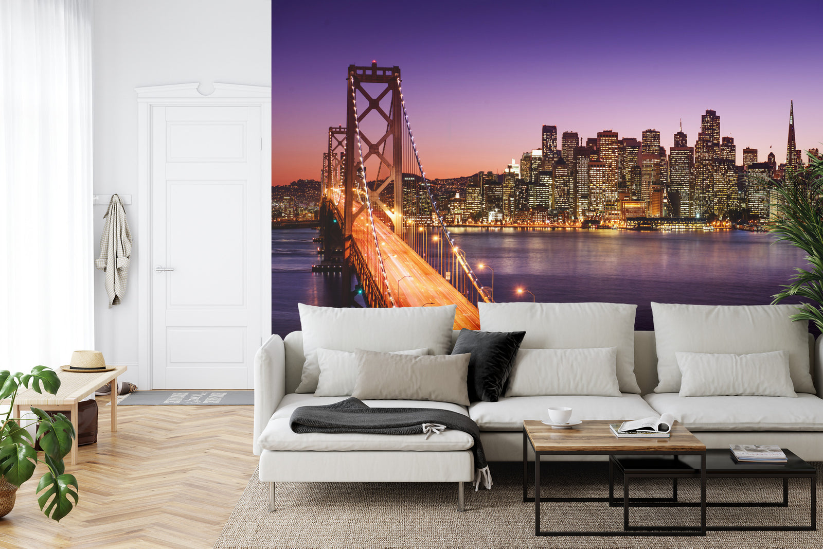 Bridge At Night wall mural image 0