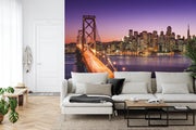 Bridge At Night wall mural image 0