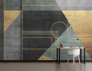 Grey Geometric Wallpaper Mural image 2