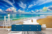 Serene beach wall mural