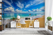 Serene beach wall mural