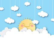 Happy Sun Papercut wall mural image 1