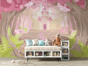 Castle  in the pink forest