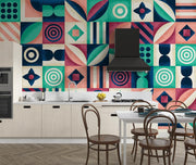 Geometric Pattern Wallpaper Mural image 0