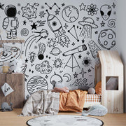 Space Doodle Wall Mural