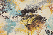 Forest woodland painting wall mural .