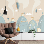 Sleepy Village Wall Mural image 2