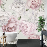 Peony flower wall mural image 4