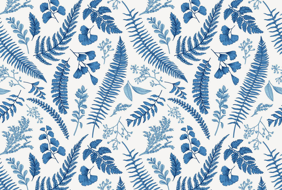 Fern leaves wall mural image 1