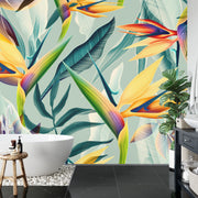 Tropical leaves wall mural image 3