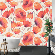 Poppies vintage wall mural image 3