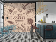 Coffee Shop Wall Mural