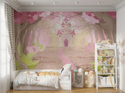 Castle  in the pink forest