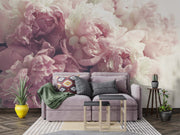 Blush Peony Wall Mural – Soft Pink and Ivory Floral Wallpaper for Romantic and Elegant Interiors.