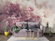 Blush Peony Wall Mural – Soft Pink and Ivory Floral Wallpaper for Romantic and Elegant Interiors.