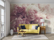 Blush Peony Wall Mural – Soft Pink and Ivory Floral Wallpaper for Romantic and Elegant Interiors.