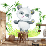 Watercolour panda  wall mural image 0
