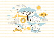 Safari animals wall mural image 1