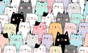 Colourful cat wall mural image 1