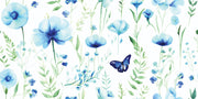 Blue Watercolour Wall Mural image 1
