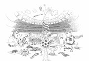 Football Sketch Mural Wallpaper image 1