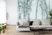 Square wall mural Black And White image 1