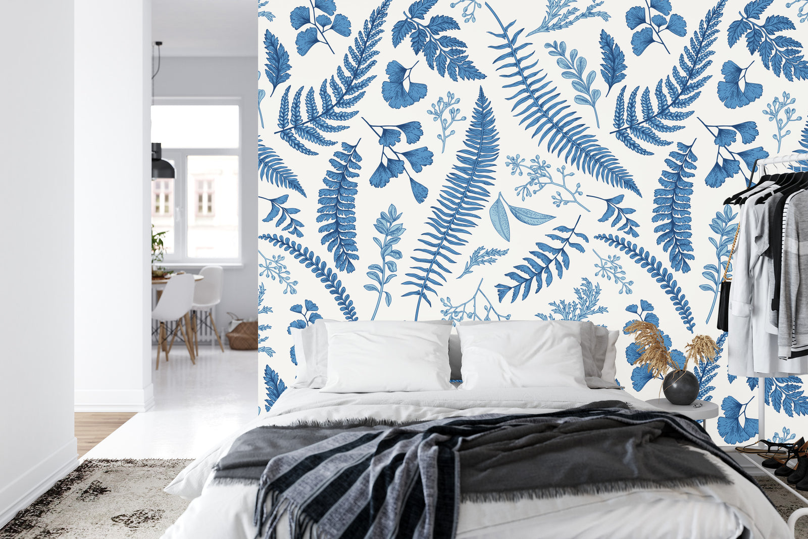 Fern leaves wall mural image 0