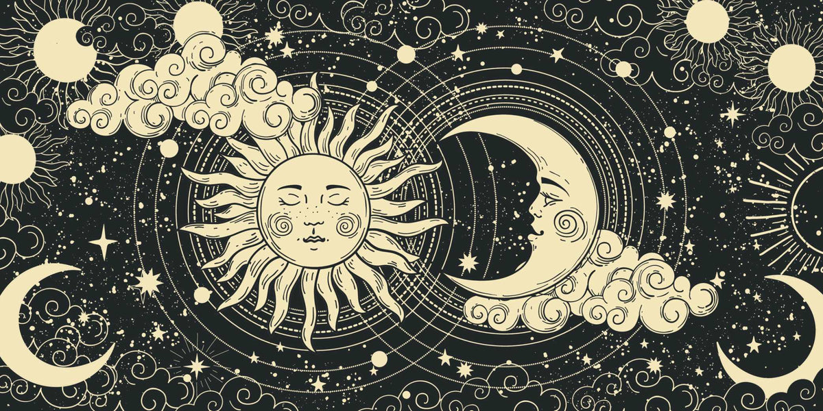 Sun And Moon Wallpaper Mural image 1
