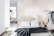 Vintage palm leaves wall mural image 3