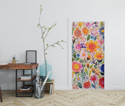 Colourful Flowers Painting Door Covering