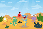 Cartoon monsters wall mural image 1
