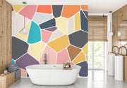 Colourful Voronoi Pattern Wallpaper Mural image 0