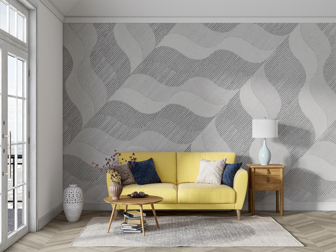 Grey Abstract Mural Wallpaper image 0