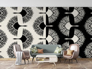 Japandi Crane Bird Wall Mural