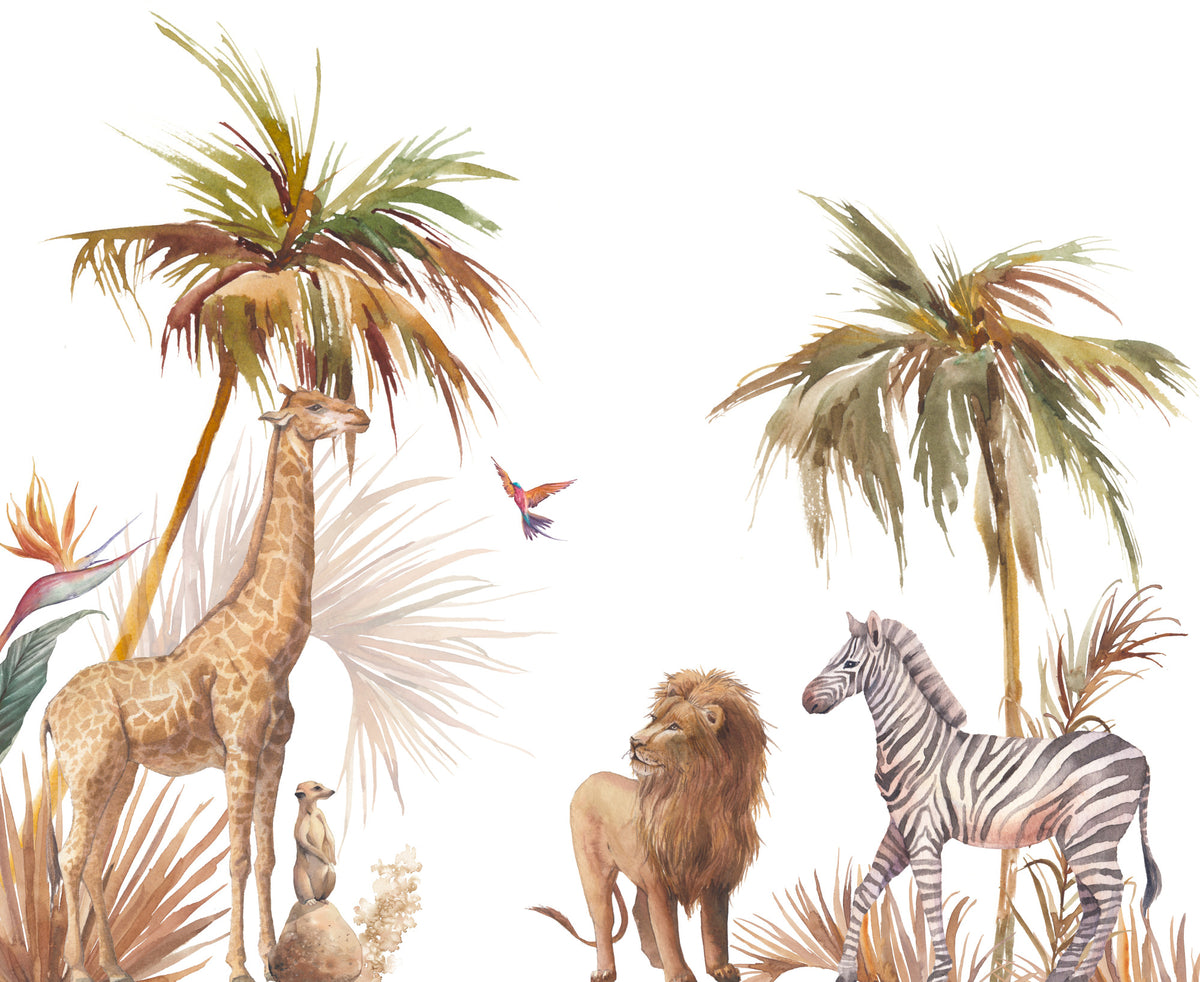 Jungle Safari Wallpaper Mural image 1