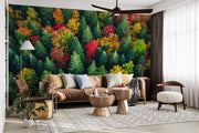 Forest Aerial View Wallpaper Mural image 2