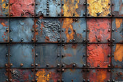 Riveted Piece Of Metal Wallpaper Mural image 1