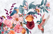 Watercolour hummingbird wall mural image 1