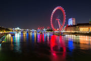 London Eye At Night Mural Wallpaper image 1