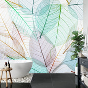 Transparent Leaves Wallpaper Mural image 2